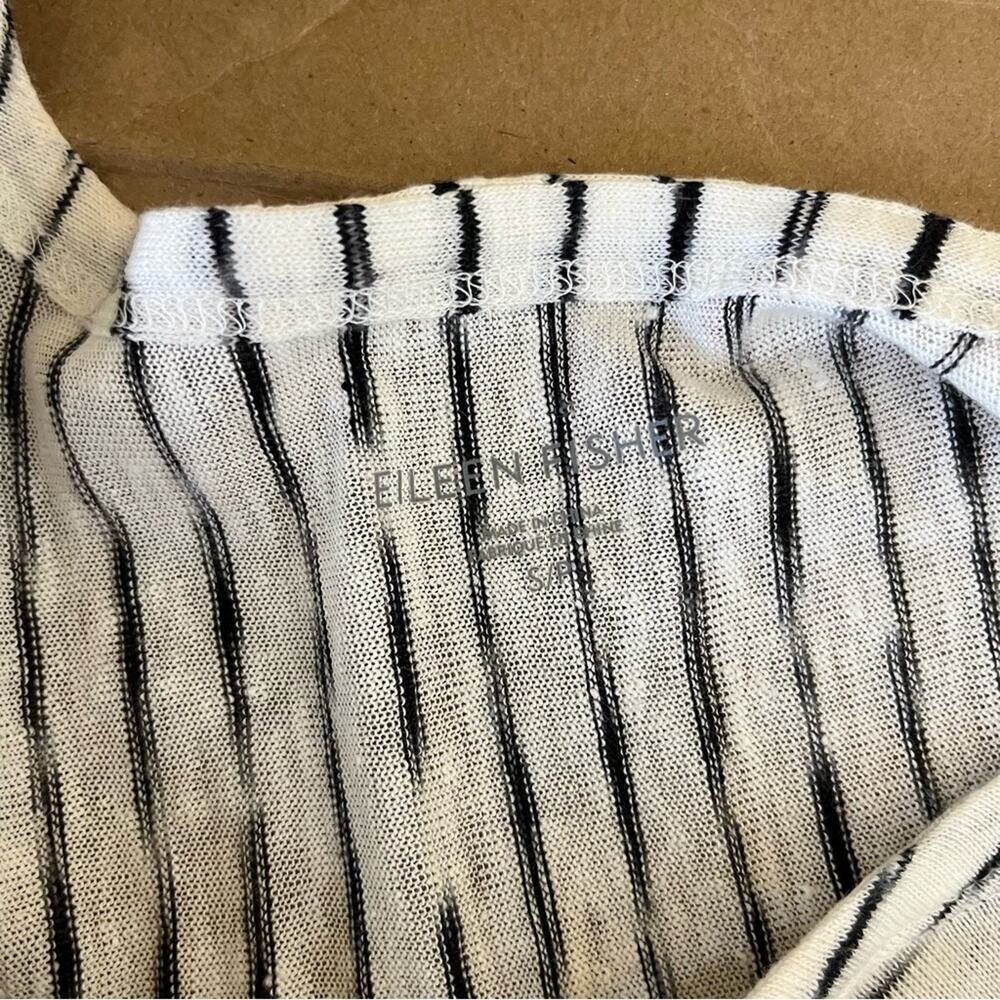 Eileen Fisher Painterly Organic Linen Tunic Top - Picture 6 of 7
